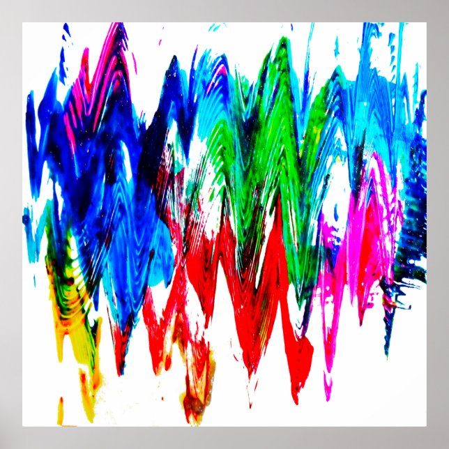 Coloured waves poster (Front)