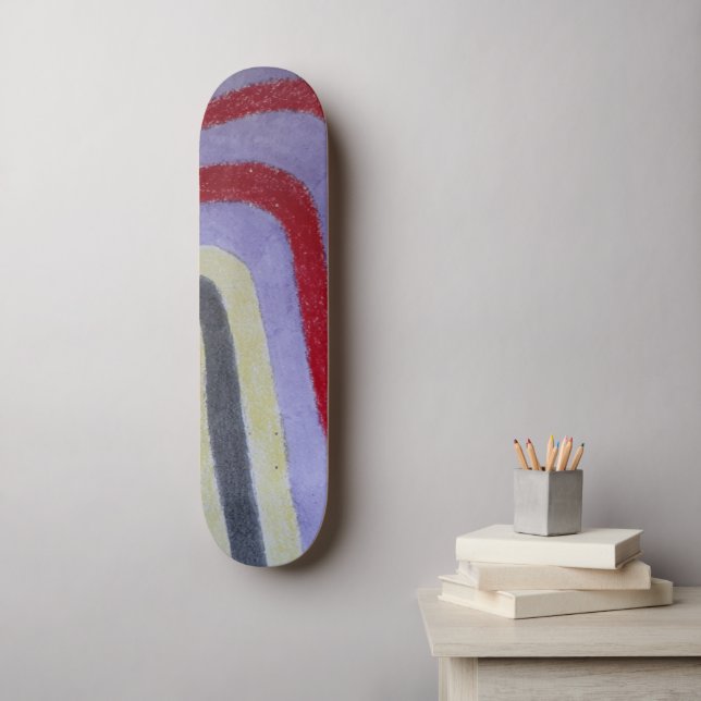 Coloured Waves Skateboard (Wall Art)