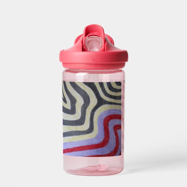 Coloured Waves Water Bottle (Front)