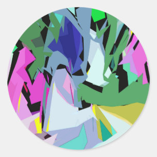 Coloured wind classic round sticker