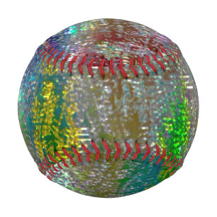 Coloured with grooves and skinned stained paint baseball