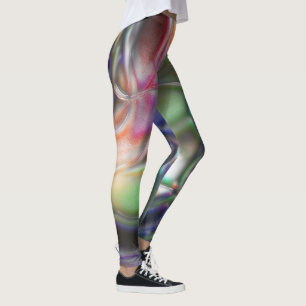 Coloured with rough digital grainy or blurry glass leggings
