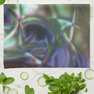 Coloured with rough digital grainy or blurry glass tea towel