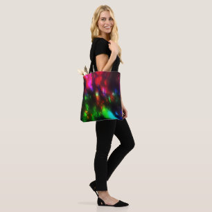 Coloured with roughness overshadowed by black colo tote bag