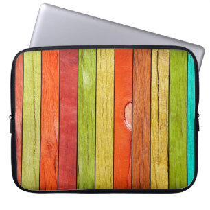 coloured wooden texture, 3D illustration3d, abstra Laptop Sleeve