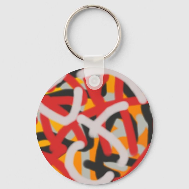 colourful 0748 abstract art key ring (Front)