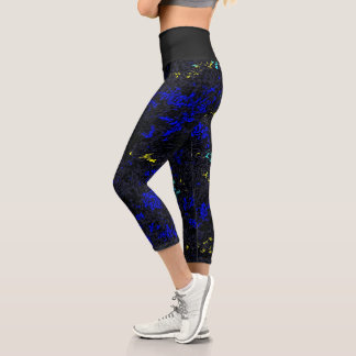 Colourful 09 1 by Kristalin Davis Capri Leggings