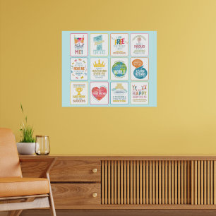 Colourful 12 Pesukim Poster