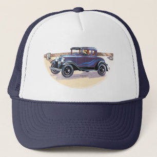 Colourful 1920s Vintage Automobile Sports Team Trucker Hat