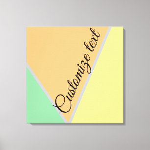 Colourful 1970s triangles pattern Modern Asbtrac Canvas Print