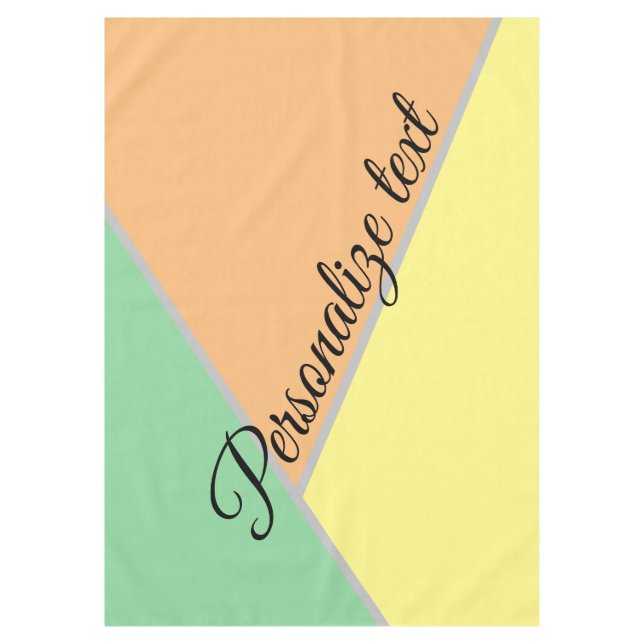 Colourful 1970s triangles pattern | Modern Asbtrac Tablecloth (Front)
