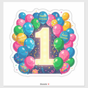 Colourful 1st Birthday Celebration With Balloons