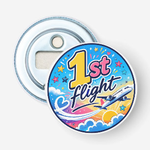 Colourful 1st flight aeroplane souvenir bottle opener
