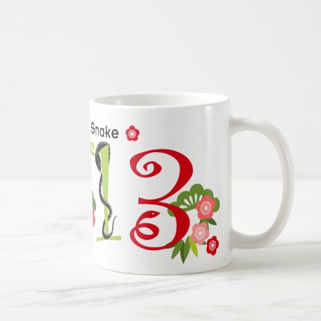 Colourful 2013 and Snakes New Year's Mug (Right)