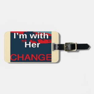 Colourful 2016 I am with her Vote for Hillary USA Luggage Tag
