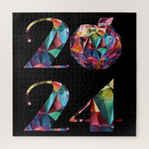 Colourful 2024 New Year- Jigsaw Puzzle