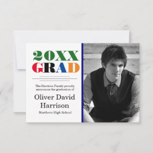 Colourful 20XX GRAD - 3x5 Announcement