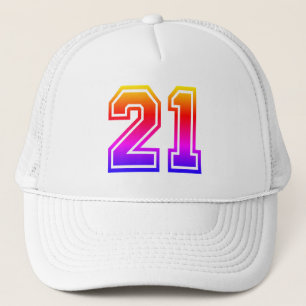 Colourful 21st Birthday Party Trucker Hat