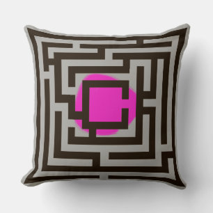 Colourful 2 in 1 Labyrinth Pattern on Custom Colou Cushion