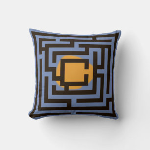 Colourful 2 in 1 Labyrinth Pattern on Custom Colou Cushion