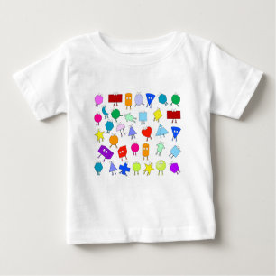 Colourful 2D & 3D Geometric Shapes Pattern Baby T-Shirt