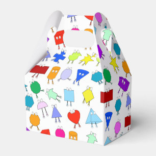 Colourful 2D & 3D Geometric Shapes Pattern for Kid Favour Box