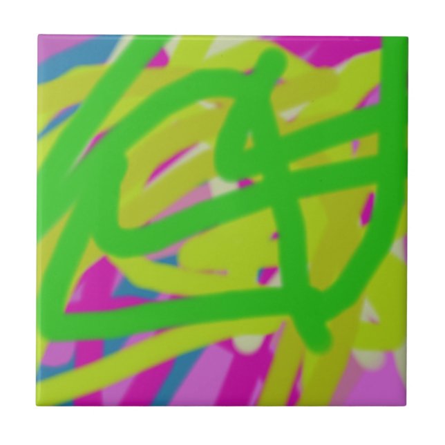 colourful 3748 abstract art tile (Front)