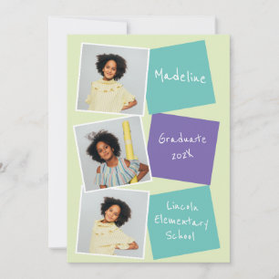 Colourful 3 Photo Elementary  Announcement