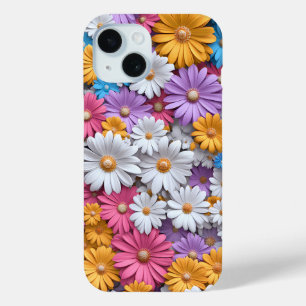 Colourful 3D Daisies Floral Phone Case