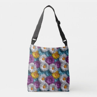 Colourful 3D Daisy Seamless Pattern Crossbody Bag