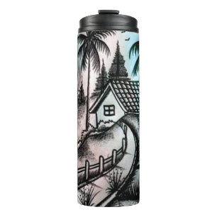 Colourful 3D Digital Art Thermal Tumbler – Perfect