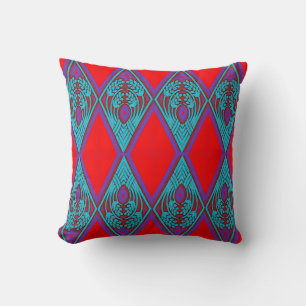 Colourful 3D Digital Art Throw Pillow 16x16 Perf
