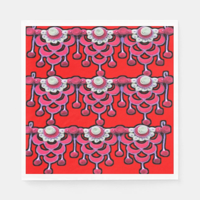 Colourful 3D Digital Design Luncheon Napkins - Per (Front)