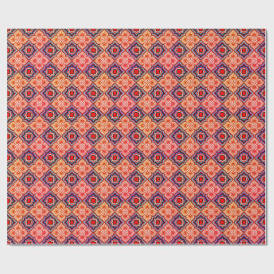 Colourful 3D Digital Design Matte Wrapping Paper –