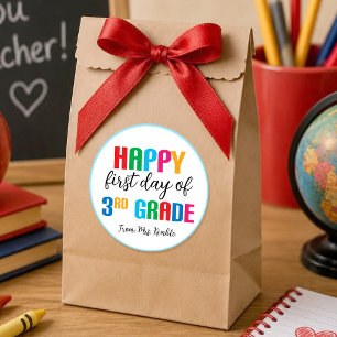 Colourful 3rd Grade School Sticker