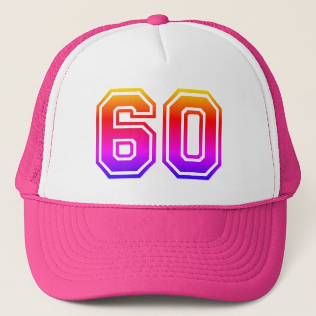 Colourful 60th Birthday Party Trucker Hat (Front)
