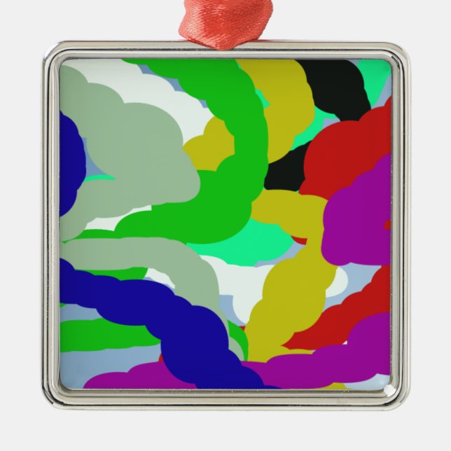 colourful 64329 abstract design metal tree decoration (Front)