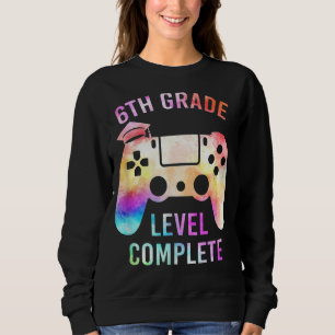 Colourful 6th Grade Level Complete Gamer Graduatio Sweatshirt