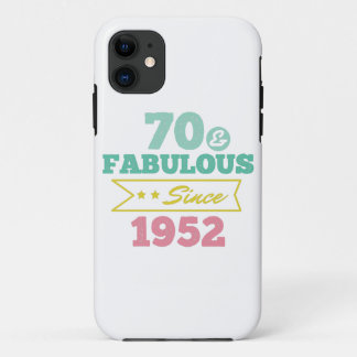 colourful 70 and fabulous since 1952 Case-Mate iPhone case