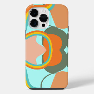 Colourful 70s Retro vintage Abstract art aesthetic iPhone 14 Pro Max Case