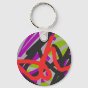 colourful 7564 abstract art key ring