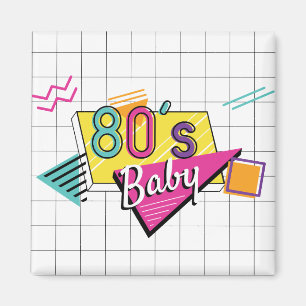Colourful 80's Baby Magnet