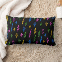 Colourful 80's Retro Neon Lightning Pattern
