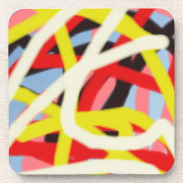 colourful 8773 abstract art coaster (Front)