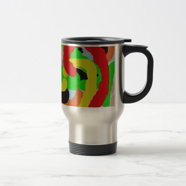 colourful 8886 abstract art travel mug (Right)