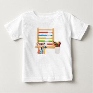 Colourful Abacus with Pencils & Paint Brushes – Ki Baby T-Shirt
