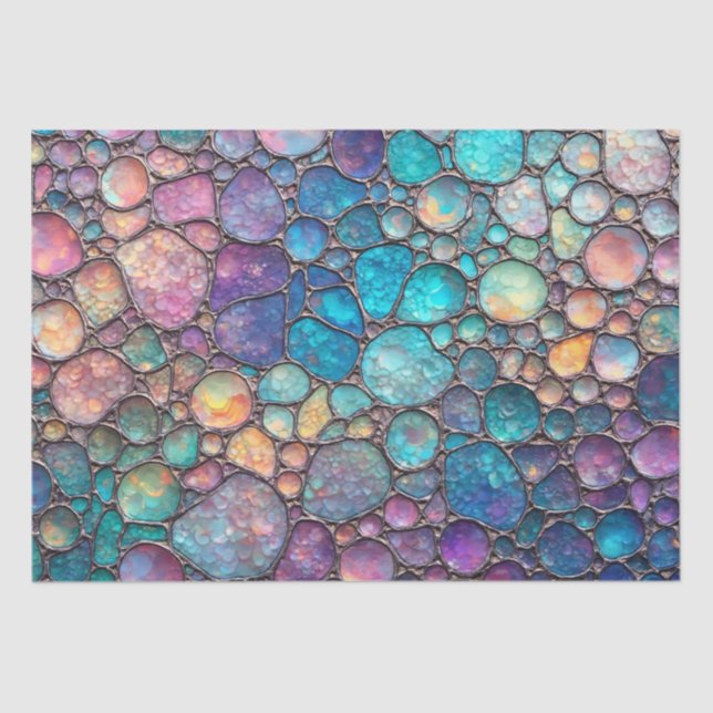 Colourful Abalone Bubbles Tissue Paper (Front)