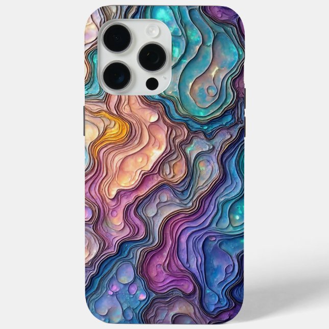 Colourful Abalone Swirls Case-Mate iPhone Case (Back)