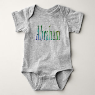 Colourful Abraham Boys Name, Baby Bodysuit