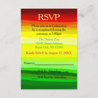 Colourful Abstact Landscape - Reception RSVP Card